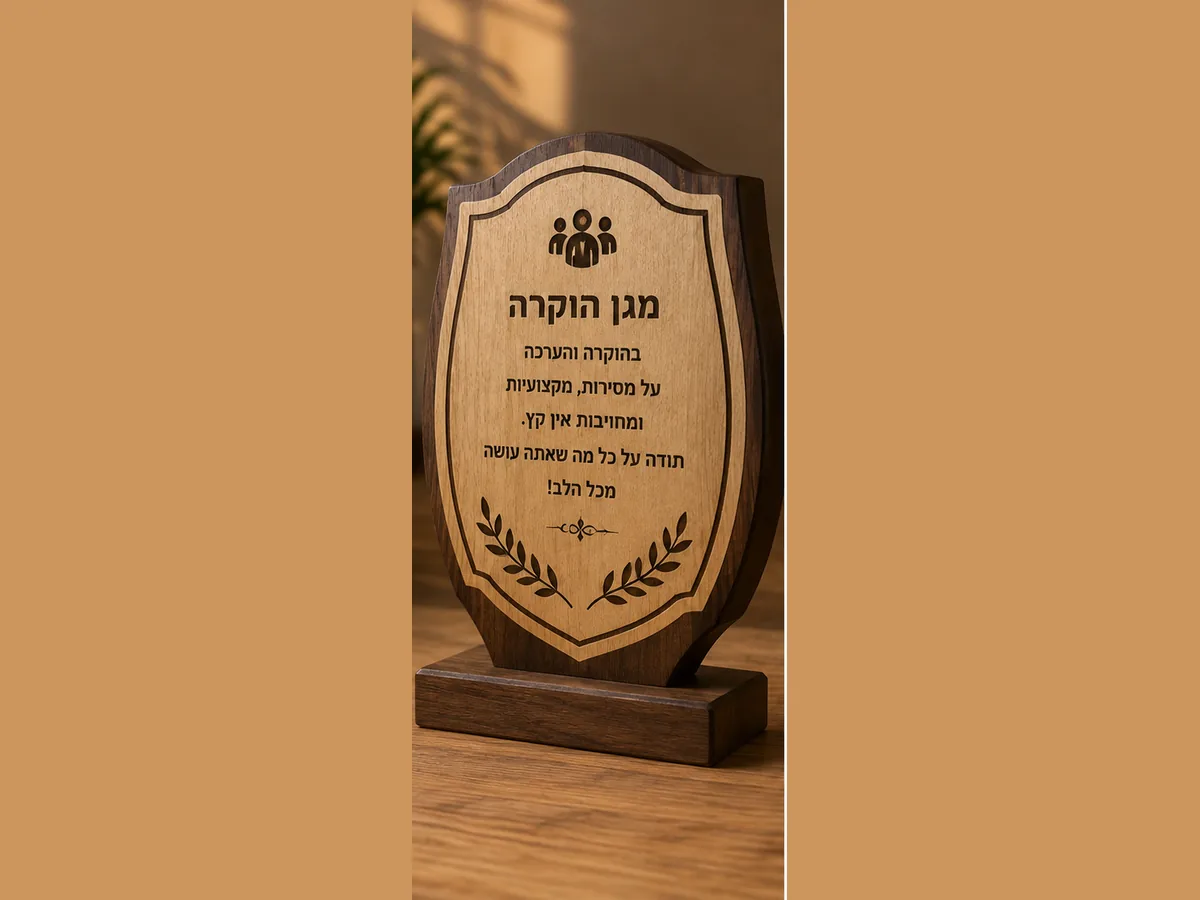 פריט בחריטה ממוחשבת — מ.א. שיווק הפצה וייצור
